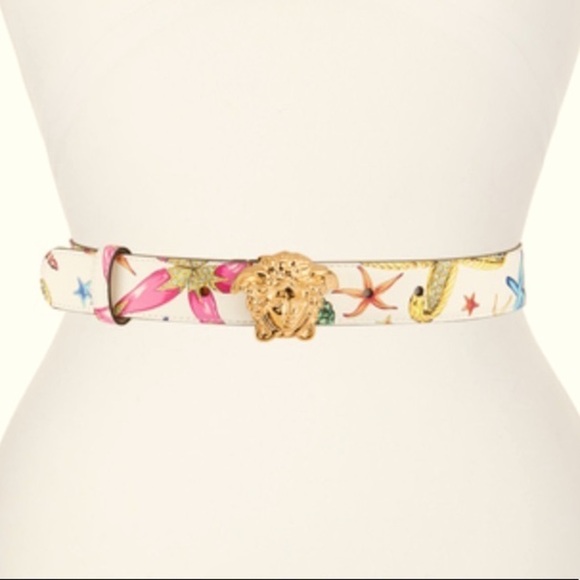 Versace Accessories - Versace La Medusa Tresor de la Mer Printed Belt
